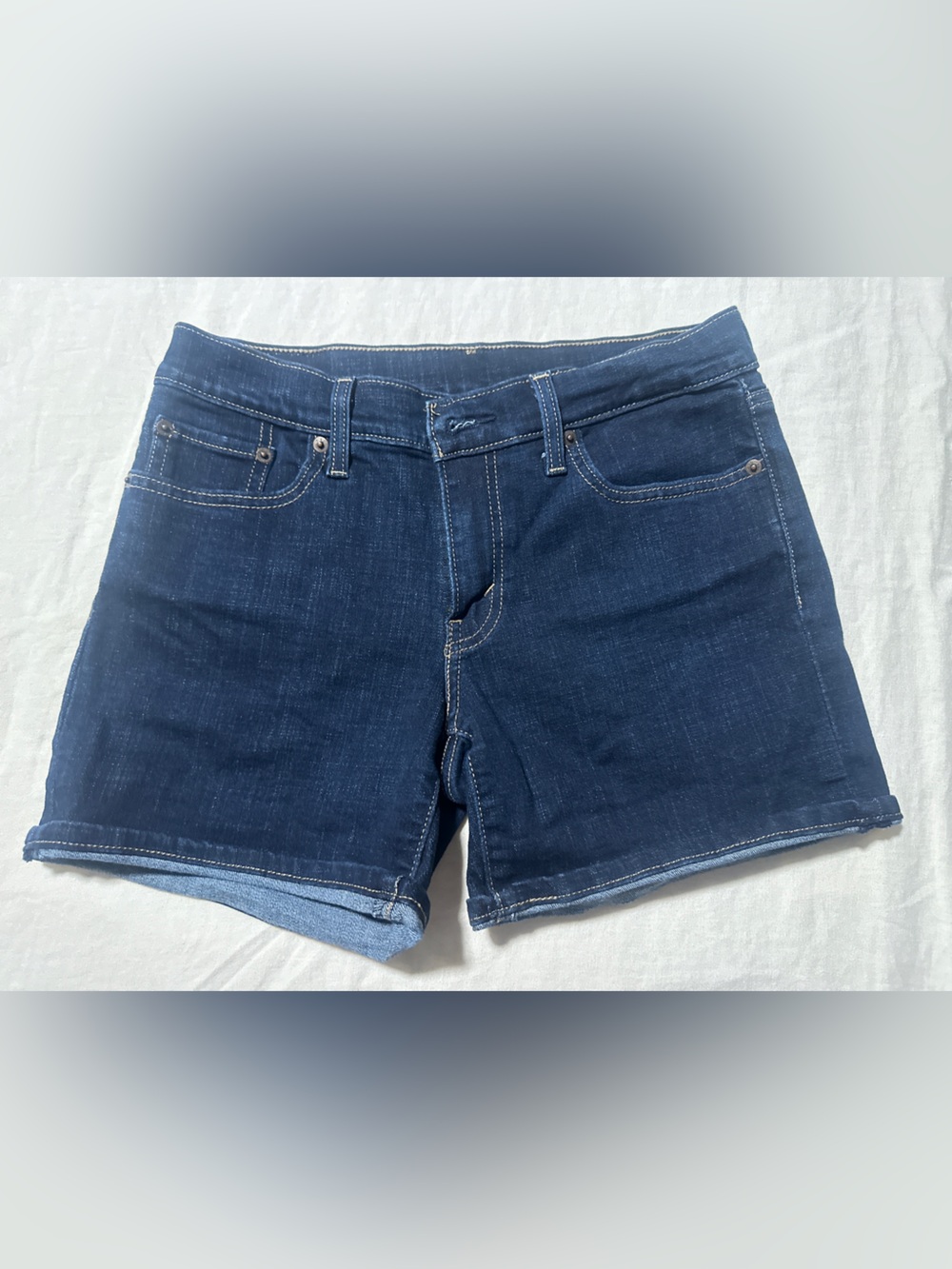 Levi’s Women’s Dark Blue Denim Shorts